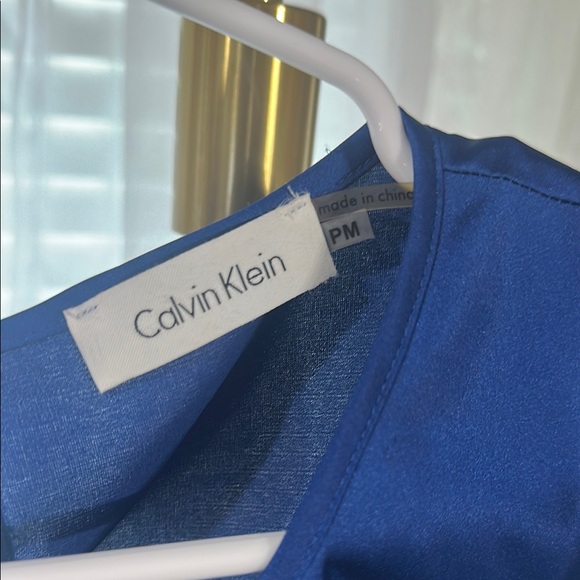 Calvin Klein Blue Blouse Elegant Top - Picture 2 of 3